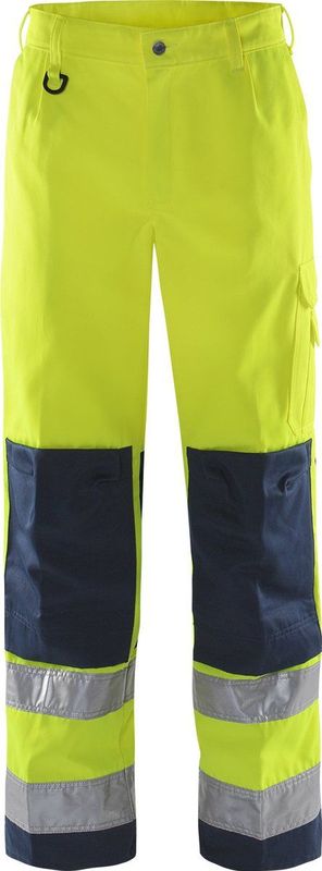 Fristads Hi Vis Broek Klasse 2 2001 Th - Hi-Vis geel/marineblauw