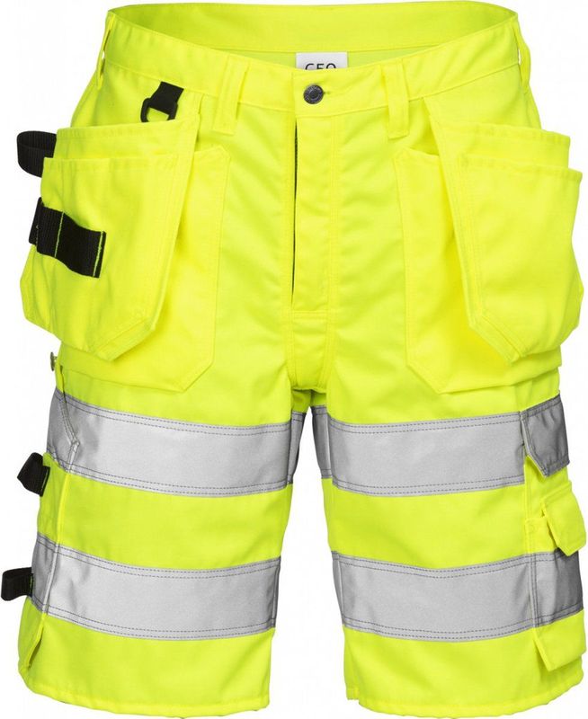Fristads - High Vis Korte Broek - Hi-Vis Geel - Vuil- en Waterafstotend Materiaal