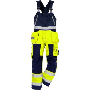 Fristads - High Vis Amerikaanse Overall - Geel/Marineblauw - Klasse 2 - 1014 PLU