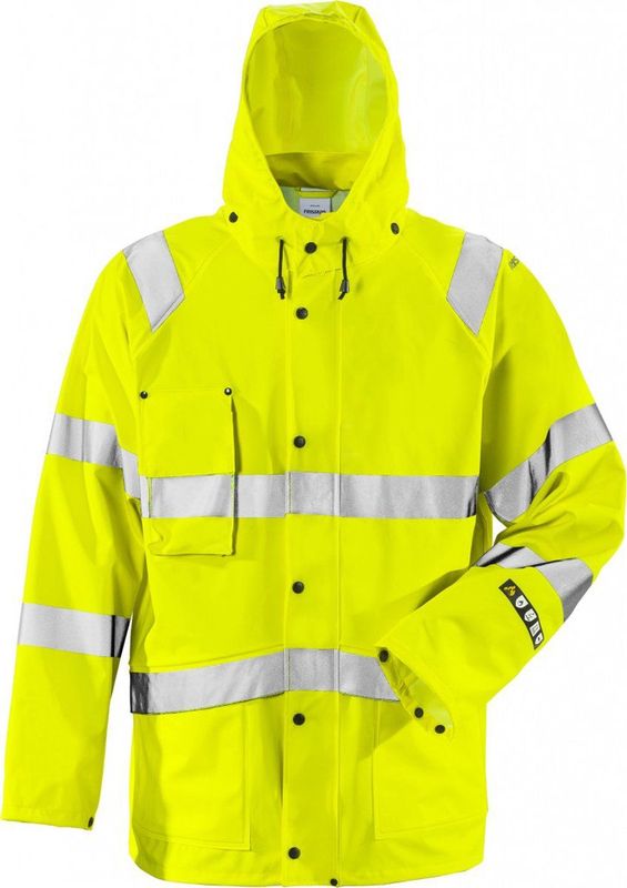 Fristads Flame high vis regenjack klasse 3 4845 RSHF Hi-Vis geel maat XS