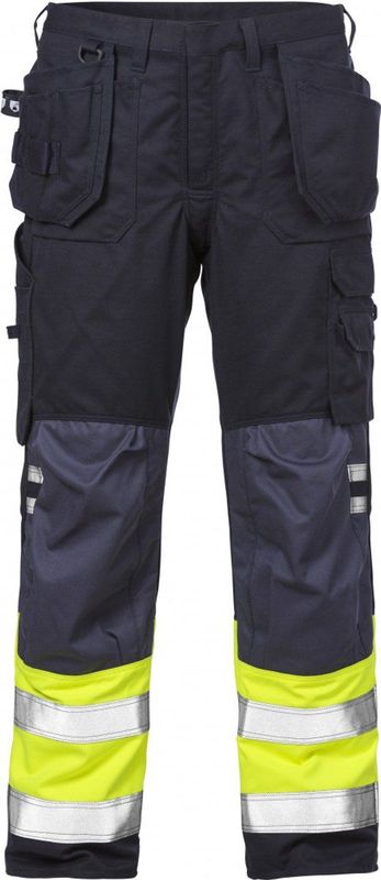 Fristads Flamestat Hi Vis Werkbroek Klasse 1 2074 Aths - Hi-Vis geel/marineblauw