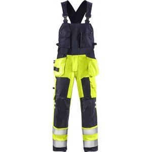Fristads - Flamestat - Amerikaanse Overall - Hi-Vis Geel/Marineblauw - Klasse 2