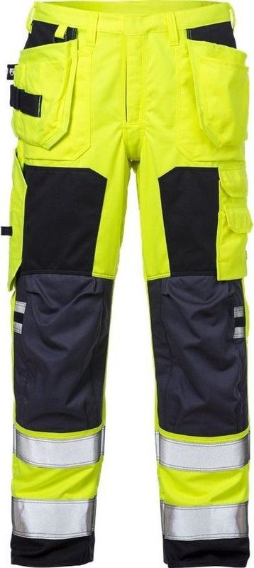 Fristads Flamestat Hi Vis Werkbroek 2075 Aths - Hi-Vis geel/marineblauw