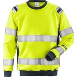 Fristads Flamestat Hi Vis Sweatshirt Klasse 3 7076 Sflh - Hi-Vis geel/marineblauw