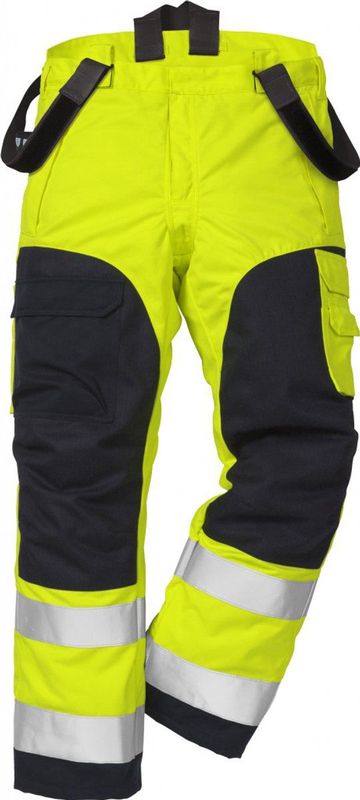 Fristads Flamestat Hi Vis Winterbroek Klasse 2 2085 Aths - Hi-Vis geel/marineblauw