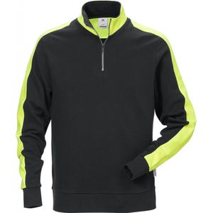 Fristads Sweatshirt Met Korte Rits 7449 Rts - Zwart