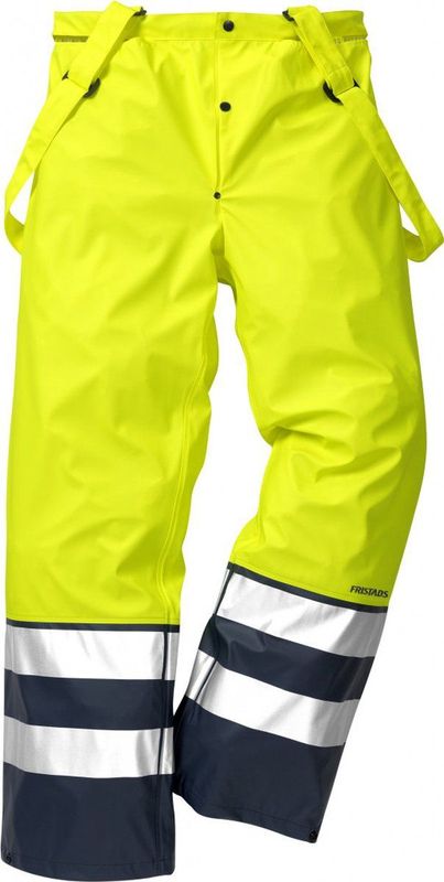 Fristads Hi Vis Regenbroek Klasse 2 2625 Rs - Hi-Vis geel/marineblauw
