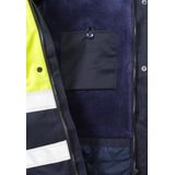 Fristads - Flamestat Hi Vis Winterjack - Hi-Vis Geel/Marineblauw - Vuil-, Olie- en Waterafstotend