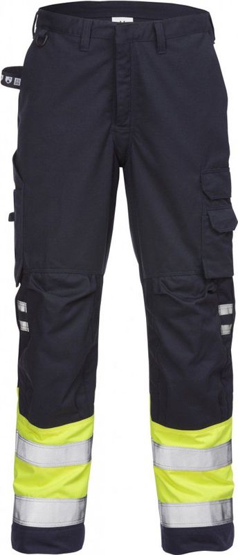 Fristads Flamestat Hi Vis Broek Klasse 1 2176 Aths - Hi-Vis geel/marineblauw