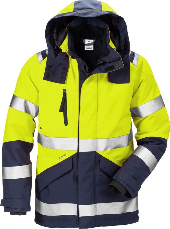 Fristads High vis GORE-TEX shelljack klasse 3 4988 GXB Hi-Vis geel/marineblauw maat XS