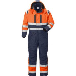 Fristads - High Vis Airtech Winteroverall - Hi-Vis Oranje/Marineblauw - Winddicht - Ademend
