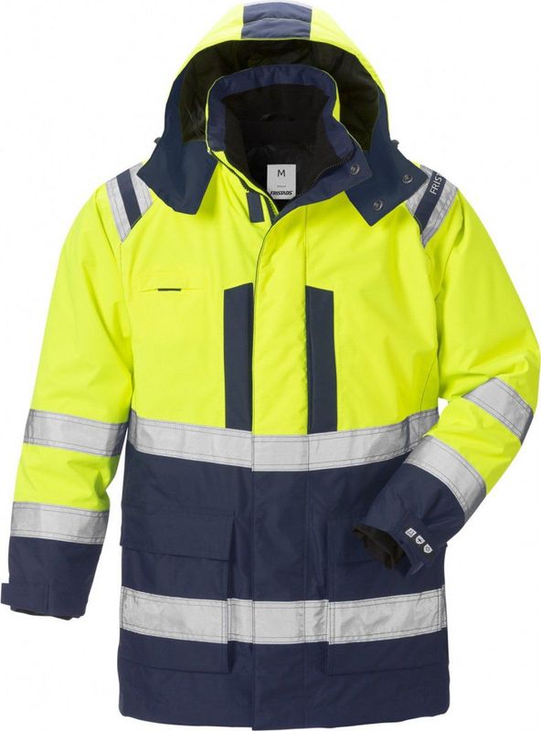 Fristads - High vis Airtech® 3-in-1 Parka - Geel/Marineblauw - Winddicht - Ademend
