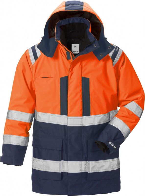 Fristads High vis Airtech® 3-in-1 parka klasse 3 4036 GTT Hi-Vis oranje/marineblauw maat XS