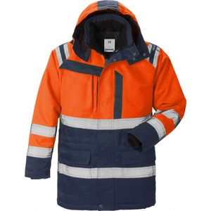 Fristads Hi Vis Winterparka Klasse 3 4042 Pp - Hi-Vis oranje/marineblauw