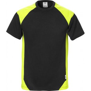 Fristads T-Shirt 7046 Thv - Zwart hi-vis geel