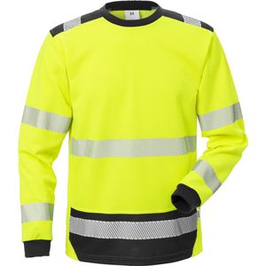 Fristads High vis T-shirt lange mouwen klasse 3 7724 THV Hi-Vis geel/zwart maat XS