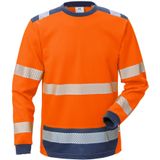 Fristads Hi Vis T-Shirt Lange Mouwen Klasse 3 7724 Thv - Hi-Vis oranje marineblauw