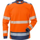 Fristads Hi Vis T-Shirt Lange Mouwen Klasse 3 7724 Thv - Hi-Vis oranje marineblauw