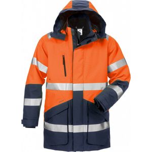 Fristads Hi Vis Gore-Tex 3-In-1 Winterparka Klasse 3 4989 Gxb - Hi-Vis oranje/marineblauw - XL