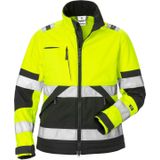 Fristads High vis softshelljack dames klasse 2 4183 WYH Hi-Vis geel/marineblauw maat XS