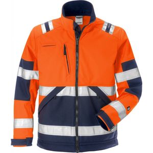 Fristads - F171 - Softshelljack - Hi-Vis Geel/Marineblauw - 100% Polyester