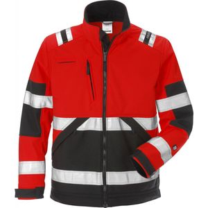 Fristads - High Vis Softshelljack - Hi-Vis Geel/Marineblauw - Klasse 2