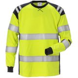 Fristads Flamestat T-Shirt Met Lange Mouwen Klasse 3 7077 Tflh - Hi-Vis geel marineblauw