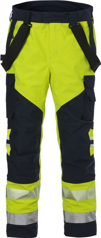 Fristads Flamestat high vis GORE PYRAD® shellbroek klasse 2 2095 GXE Hi-Vis geel/marineblauw maat XS