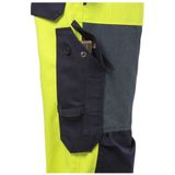 Fristads Flame Hi Vis Broek Klasse 2 2585 Flam - Hi-Vis geel/marineblauw