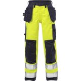 Fristads Flame Hi Vis Werkbroek Dames Klasse 2 2589 Flam - Hi-Vis geel/marineblauw