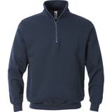 Fristads Sweatshirt Met Korte Ritssluiting 1737 Swb - Donker marineblauw