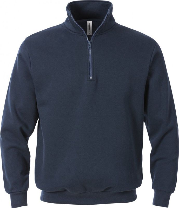 Fristads Sweatshirt Met Korte Ritssluiting 1737 Swb - Donker marineblauw