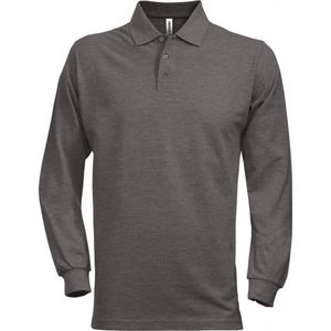Fristads Heavy Poloshirt Met Lange Mouwen 1722 Piq - Donkergrijs