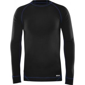 Fristads - 7517 MW - T-shirt - Zwart - Merinowol - Lange Mouwen