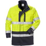 Fristads Flame high vis winterparka klasse 3 4589 FLAM Hi-Vis geel/marineblauw maat XS