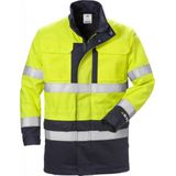 Fristads Flame high vis winterparka klasse 3 4589 FLAM Hi-Vis geel/marineblauw maat XS