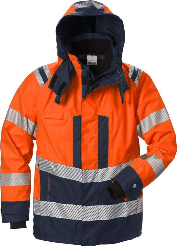 Fristads - High Vis Airtech® Shelljack - Hi-Vis Oranje/Marineblauw - Klasse 3
