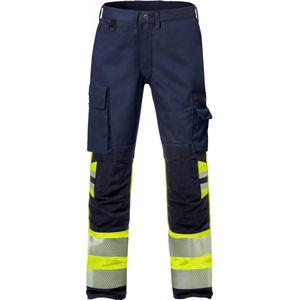 Fristads Hi Vis Broek Stretch Klasse 1 2705 Plu - Hi-Vis geel/marineblauw