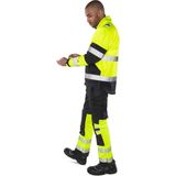Fristads Hi Vis Sweatshirt Met Korte Rits Klasse 3 728 Shv - Hi-Vis geel/zwart