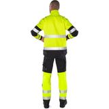Fristads Hi Vis Sweatshirt Met Korte Rits Klasse 3 728 Shv - Hi-Vis geel/zwart