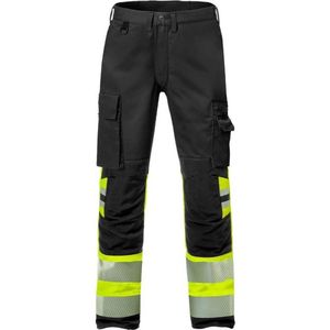 Fristads Hi Vis Broek Stretch Klasse 1 2705 Plu - Hi-Vis geel/zwart