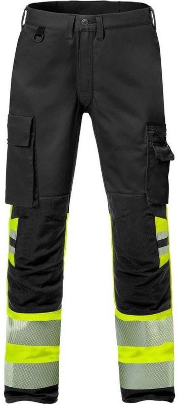 Fristads Hi Vis Sweatshirt Met Korte Rits Klasse 3 728 Shv - Hi-Vis geel/zwart