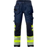 Fristads Hi Vis Werkbroek Stretch Klasse 1 2706 Plu - Hi-Vis geel/marineblauw