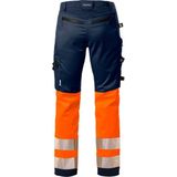 Fristads Hi Vis Werkbroek Stretch Klasse 1 2706 Plu - Hi-Vis oranje/marineblauw