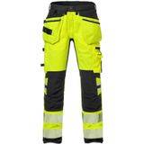 Fristads Hi Vis Werkbroek Stretch Klasse 2 2707 Plu - Hi-Vis geel/zwart