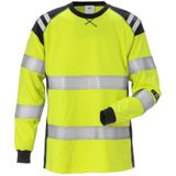 Fristads Flamestat Hi Vis T-Shirt Met Lange Mouw Dames Klasse 3 7097 Tflh - Hi-Vis geel marineblauw