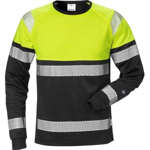 Fristads Hi Vis T-Shirt Met Lange Mouwen Klasse 1 7519 Thv - Hi-Vis geel/zwart - XL