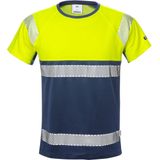 Fristads Hi Vis T-Shirt Klasse 1 7518 Thv - Hi-Vis geel marineblauw