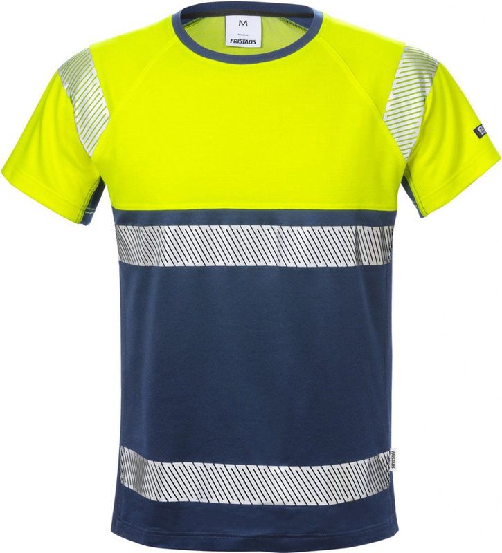 Fristads Hi Vis T-Shirt Klasse 1 7518 Thv - Hi-Vis geel marineblauw