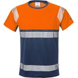 Fristads Hi Vis T-Shirt Klasse 1 7518 Thv - Hi-Vis oranje marineblauw